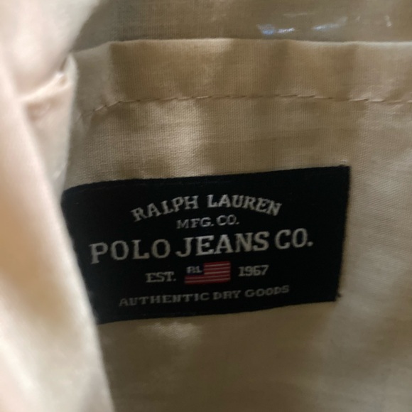 Ralph Lauren Polo Jean Co. Blue & White Bandanna Woven Straw Mini Bag - Picture 11 of 11